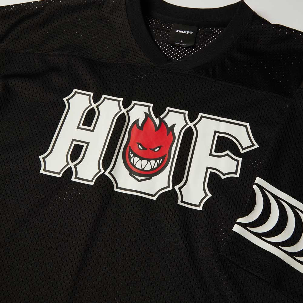 HUF X Spitfire End Zone Football Jersey Black