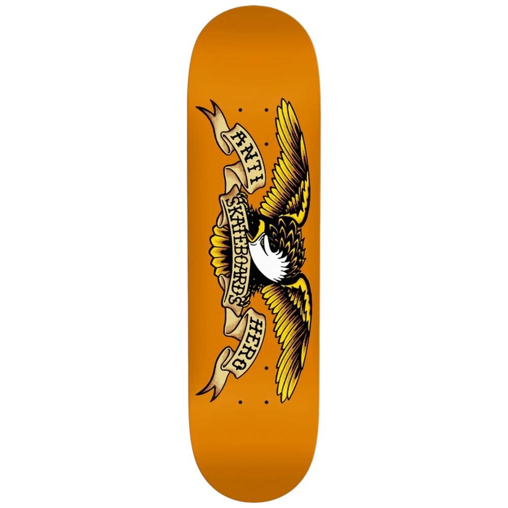 Anti Hero Dbx Team Classic Eagle Skateboard Deck Orange 8.75"