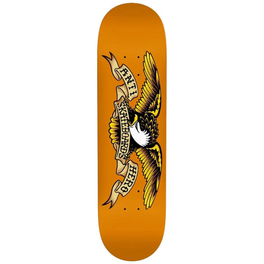 Anti Hero Dbx Team Classic Eagle Skateboard Deck Orange 8.75"