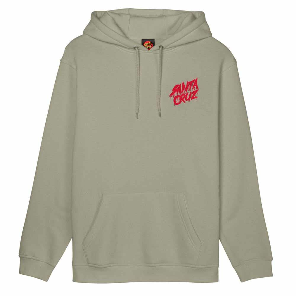 Santa Cruz Hooded Sweatshirt Meek Concrete Slasher Stone Grey