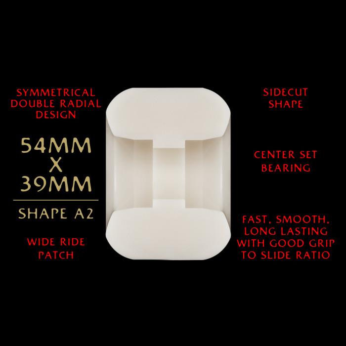 Powell Peralta Dragon Formula Skateboard Wheels 54mm x 39mm 93A A2 Off White Red