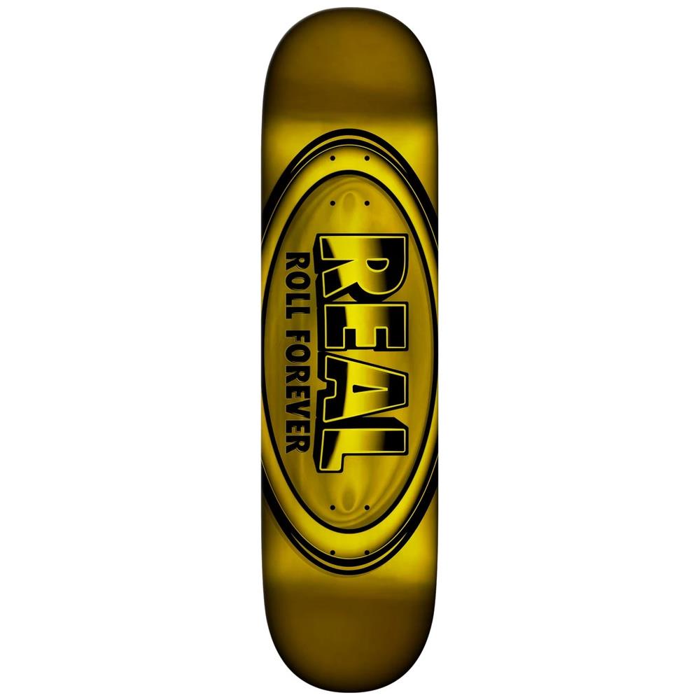 Real Dbx Team Oval Full Skateboard Deck Yellow 8.38"