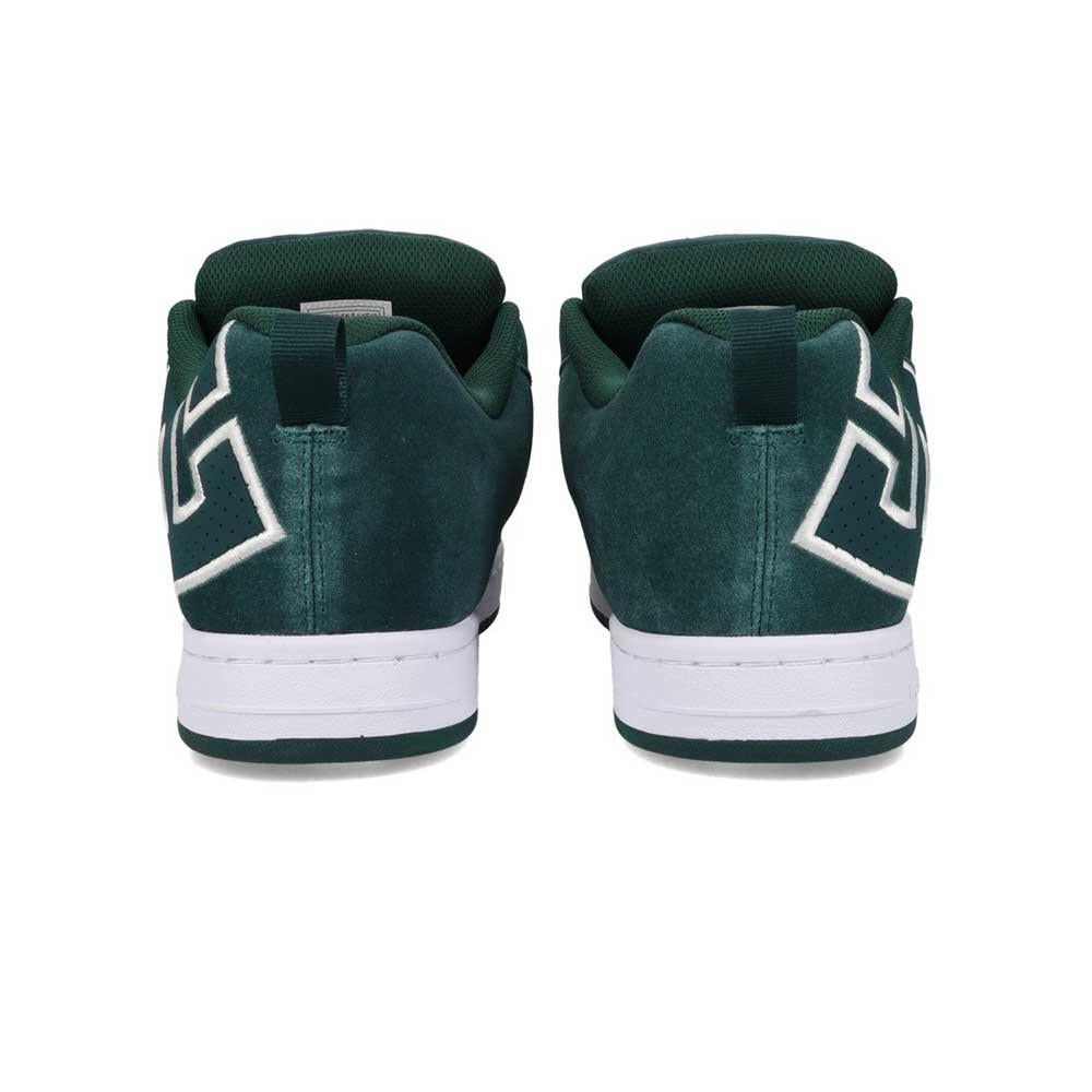 DC Shoe Co Court Graffik Skate Shoes Dark Green White