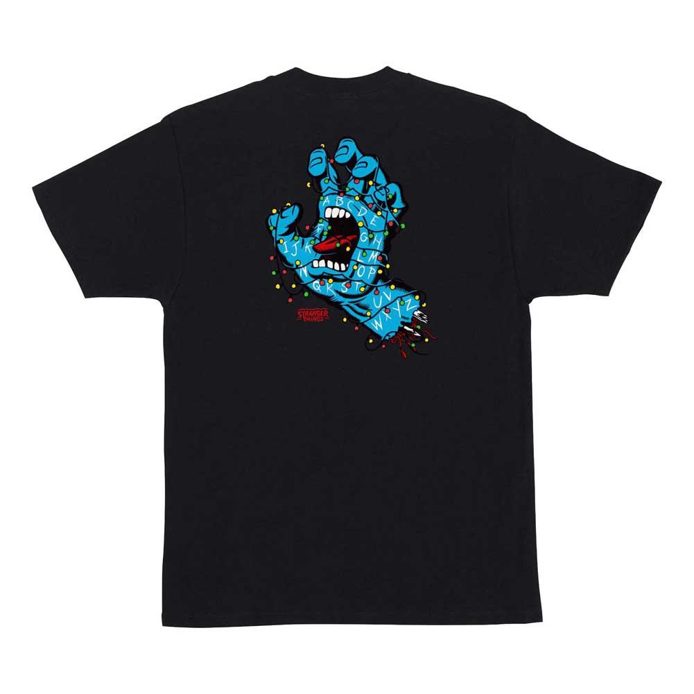 Santa Cruz X Stranger Things Screaming Lights T-Shirt Black