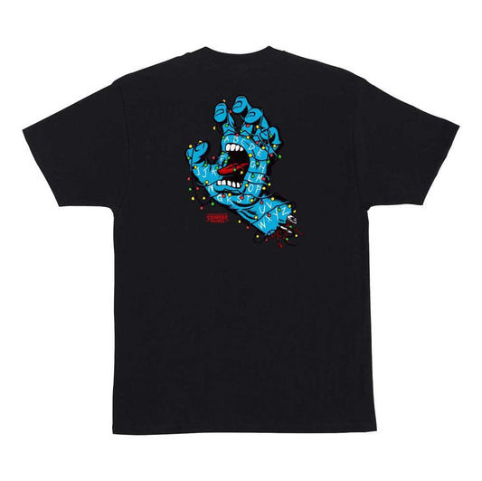 Santa Cruz X Stranger Things Screaming Lights T-Shirt Black