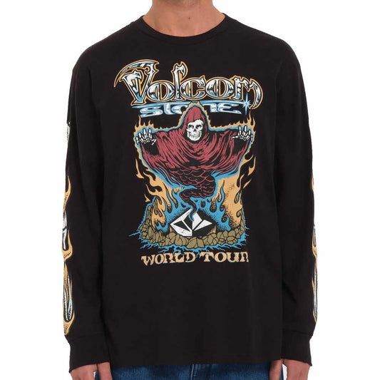 Volcom Stone Ghost Long Sleeve T-Shirt Black