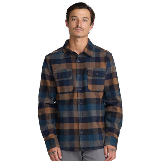 RVCA Dayshift Blanket Flannel Long Sleeve Shirt Pirate Black