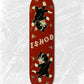 Real Ishod Kitten Scratch Twin Tail Skateboard Deck Burgundy 8.25"