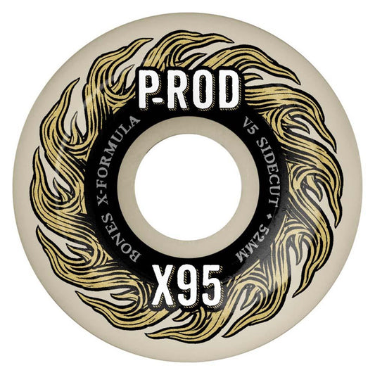 BONES X-Formula P-Rod Pro V5 Sidecut Skateboard Wheels 52mm 95A