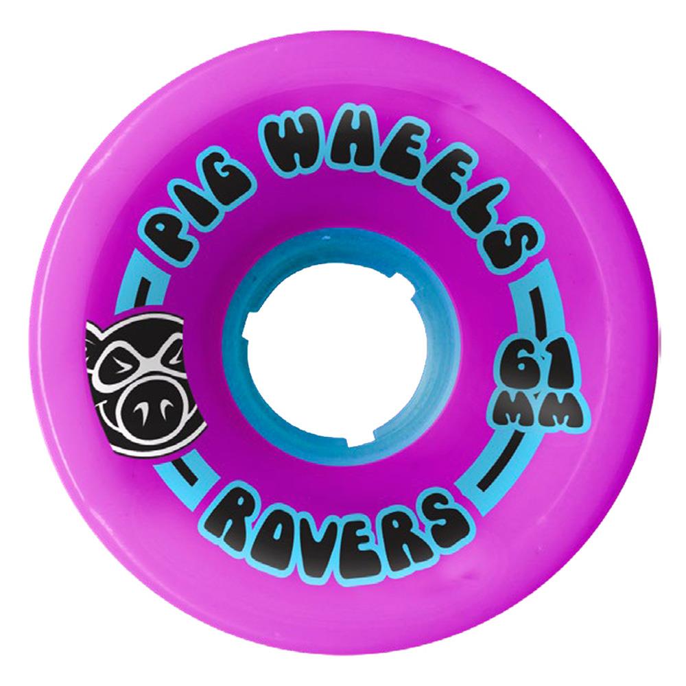 Pig Wheels Rover Skateboard Wheels Pink Blue Core 61mm 85A