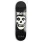 Zero X Misfits Fiend Skull Glow In The Dark Dip Skateboard Deck Black 8.5"