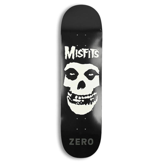 Zero X Misfits Fiend Skull Glow In The Dark Dip Skateboard Deck Black 8.5"
