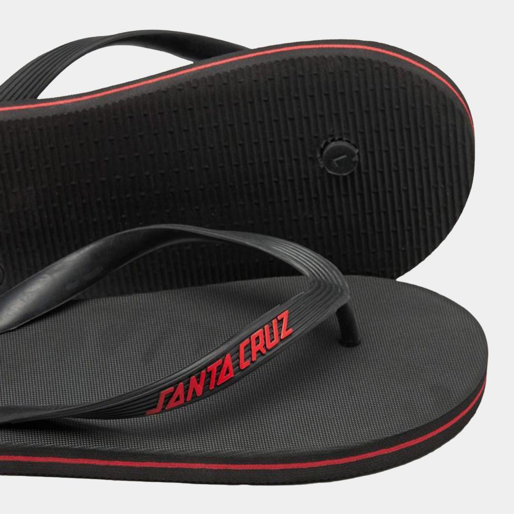 Santa Cruz Mens Sandals Classic Dot Thong Flip Flops Black new