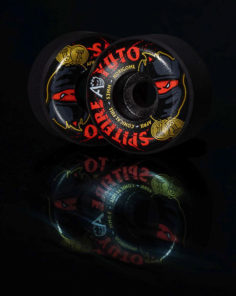 Spitfire x April Formula 4 Yuto Conical Full 53mm Skateboard Wheels Black 99a