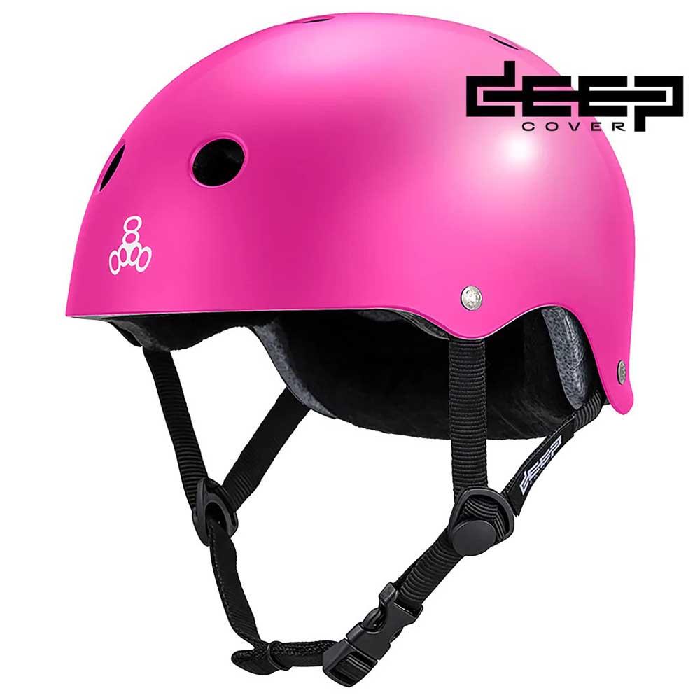 Triple Eight Deep Cover Skateboard Helmet Pink