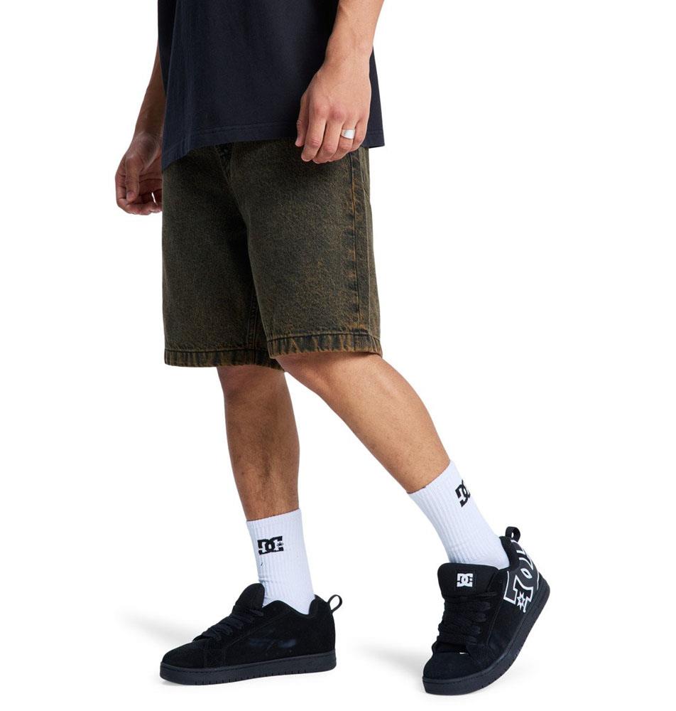 DC Shoe Co Baggy Denim Shorts Golden Olive