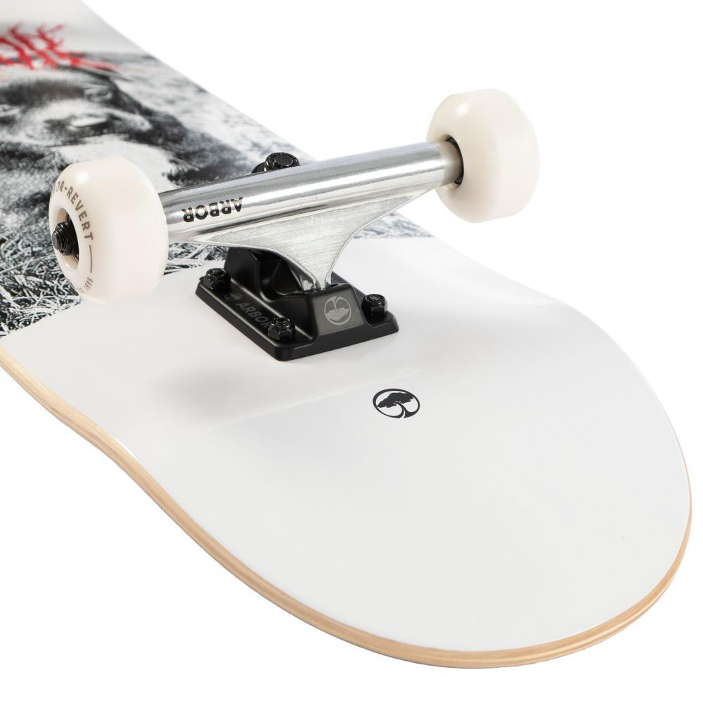 Arbor Street Factory Complete Skateboard Revert Puppy White 8.25"