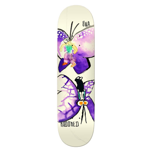 Krooked Skateboard Deck Una Butterflies Multi 8.28"