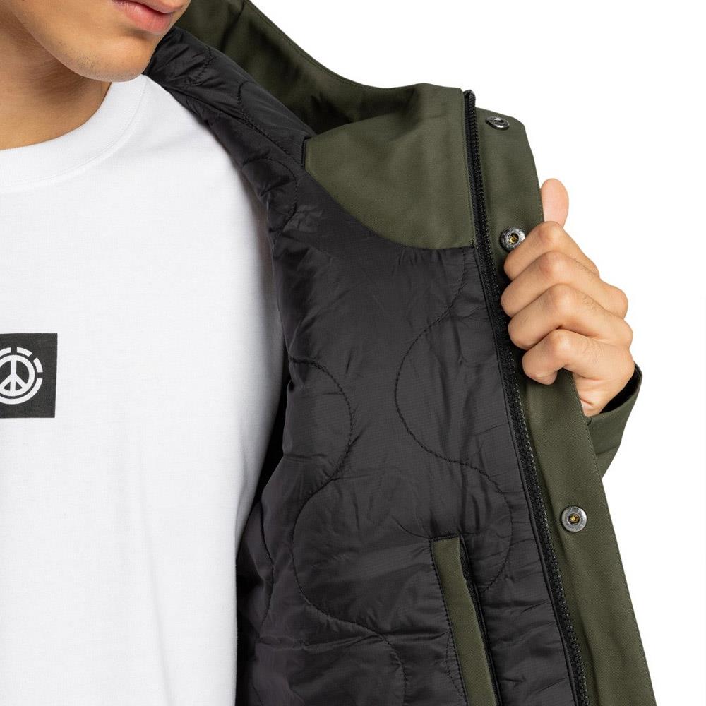Element Fishtail Parker Jacket Forest Night Green