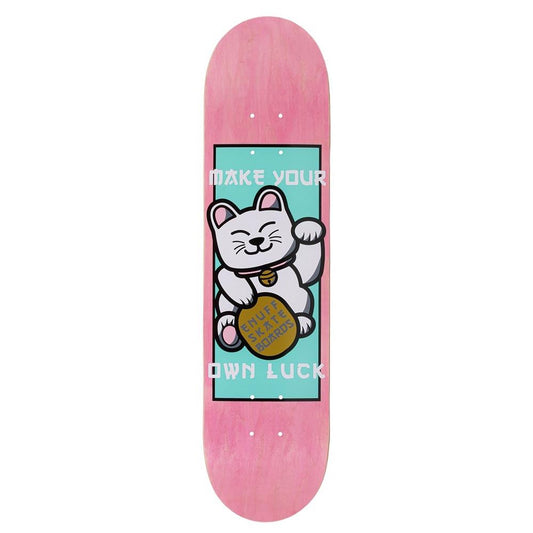 Enuff Designer Skateboard Deck Lucky Cat Pink 8.25"