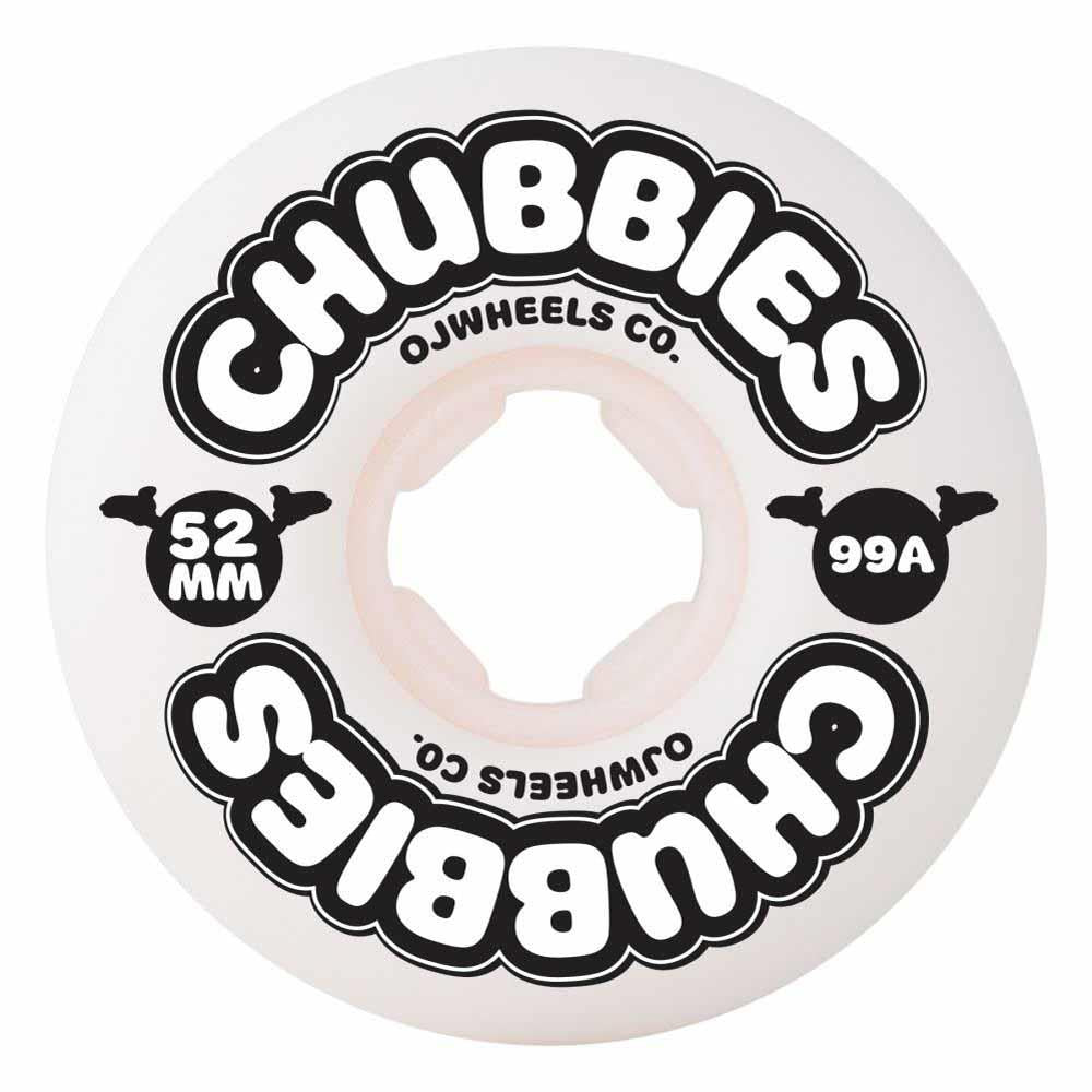 OJ Skateboard Wheels Chubbies 99a White 52mm