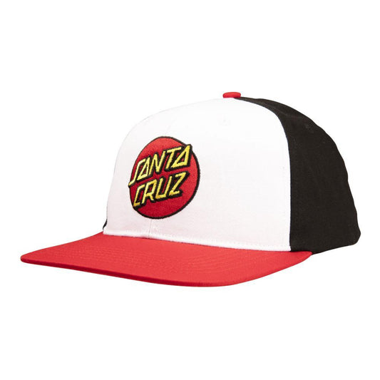 Santa Cruz Skateboards Cap Classic Dot Snapback White/Black/Red One Size Adult