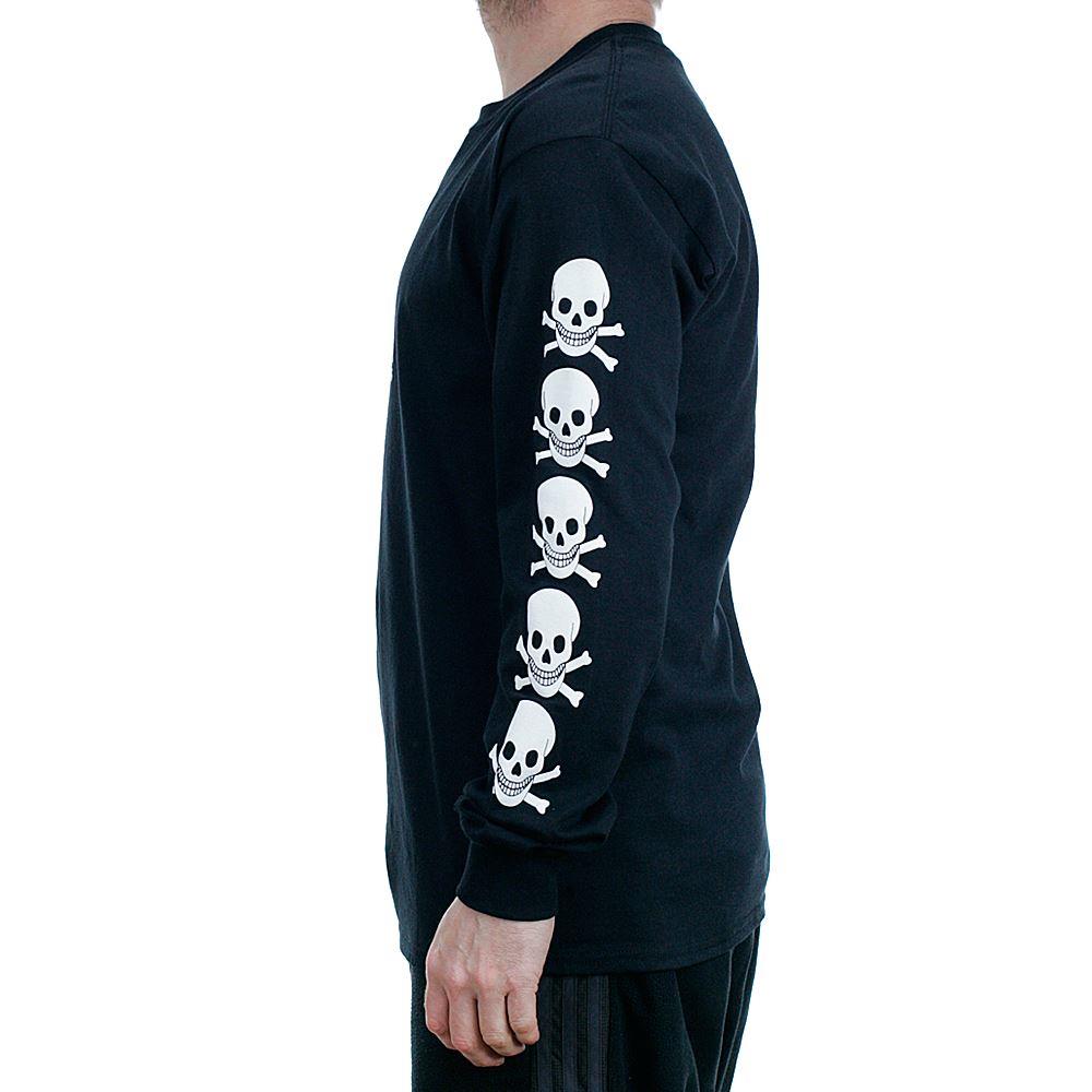 Death Skateboards Long Sleeve T Shirt OG Skull Black White Print