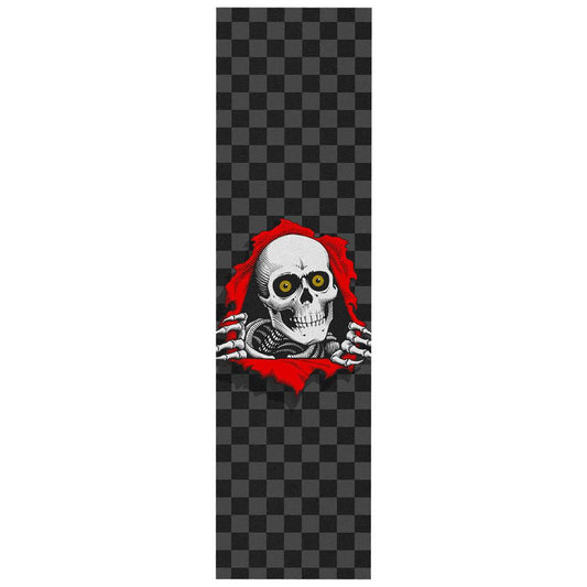 Powell Ripper Charcoal Checker Griptape Sheet 9" x 33"