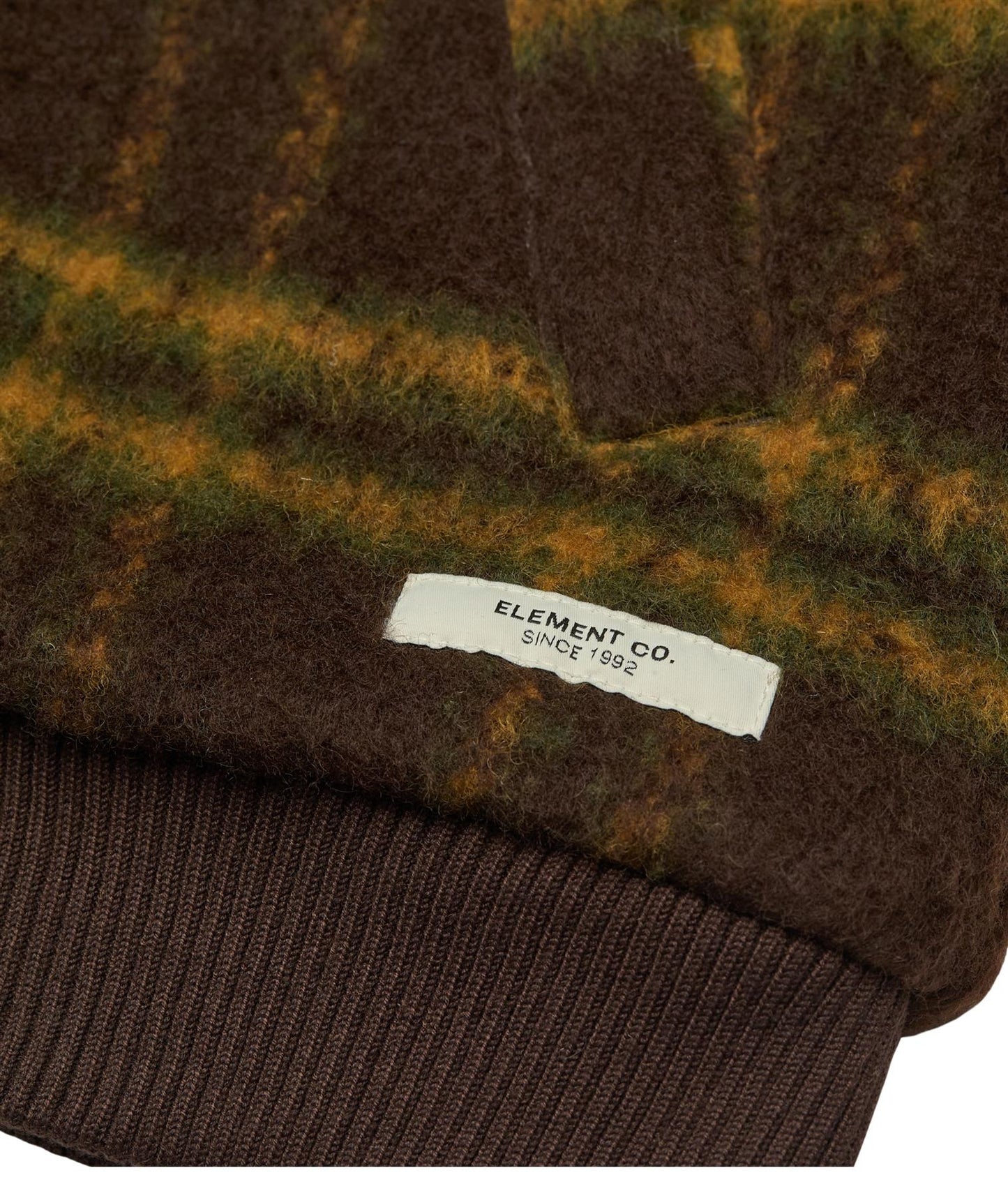 Element Dulcey Fuzzy Check Hooded Bomber Jacket Brushed Plaid Mole
