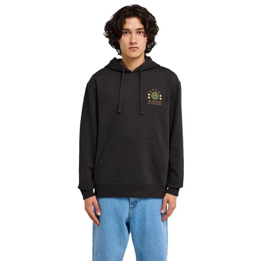 RVCA Iris Pullover Hooded Sweatshirt Washed Black