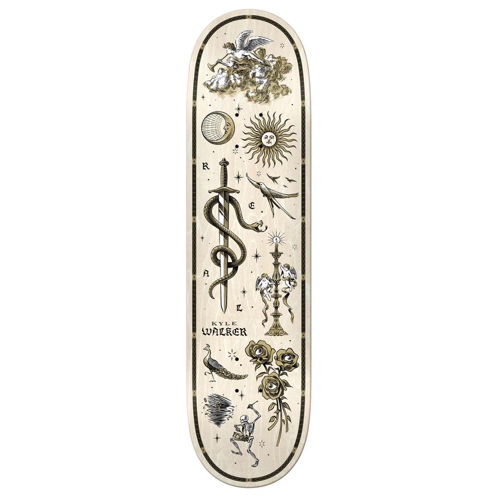 Real Kyle Engraved Skateboard Deck White 8.38"
