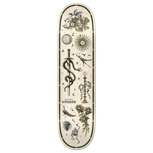 Real Kyle Engraved Skateboard Deck White 8.38"