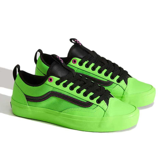 Vans Skate Old Skool 36+ Acid Airbrush Black Green Gecko Skate Shoes
