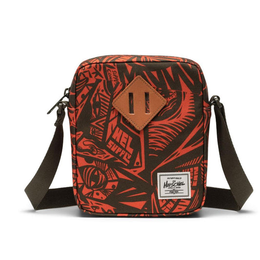 Herschel Heritage Thomas Campbell Crossbody Forest Night Saddle Brown