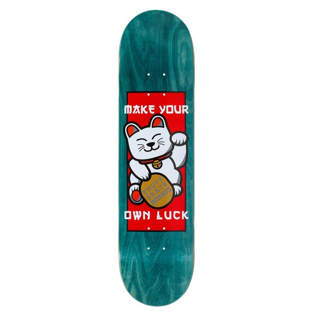 Enuff Designer Skateboard Deck Lucky Cat Green 8.25"