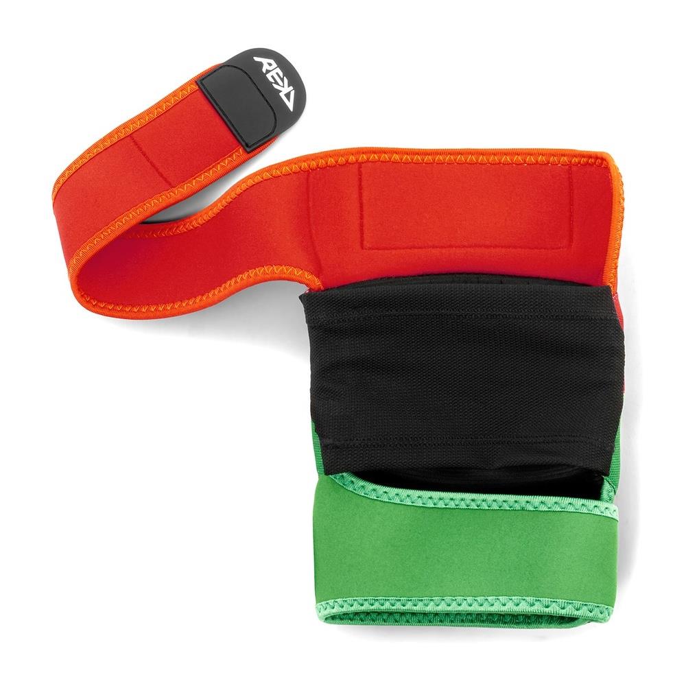 REKD Shield Triple Padset Knee Elbow Wrist Fade Orange Green