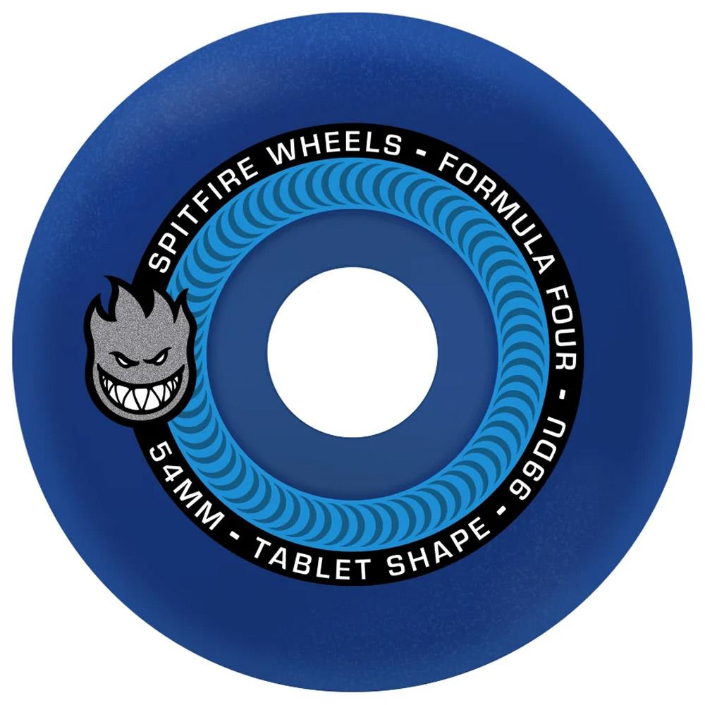 Spitfire Formula 4 Team Tablet Colors 54mm Skateboard Wheels Ice Blue 99a