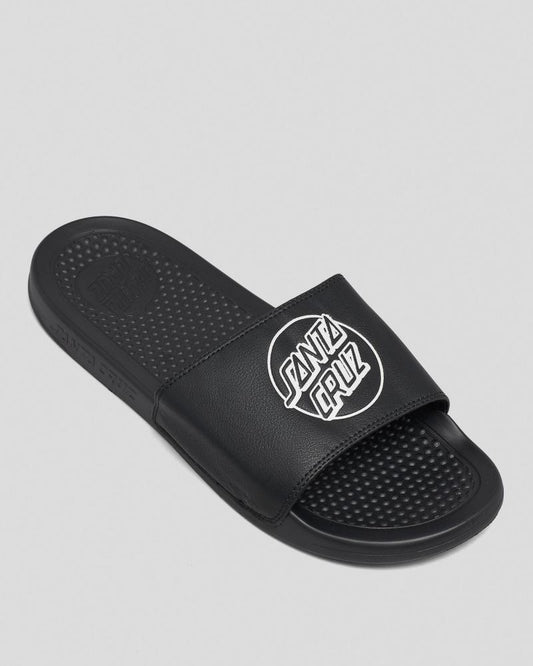 Santa Cruz Mens Sandals Opus Dot Slides Black new