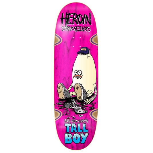 Heroin Skateboards Bail Gun Gary’s Tall Boy Skateboard Deck 10.25”