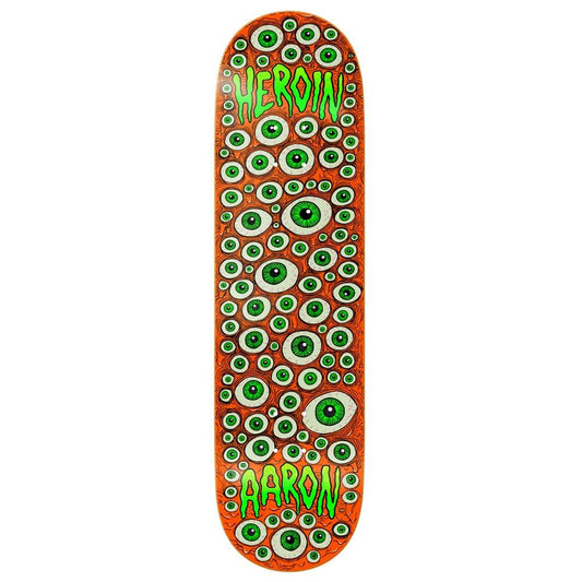 Heroin Skateboards Aaron Eyes Skateboard Deck Skateboard Deck 8.75”
