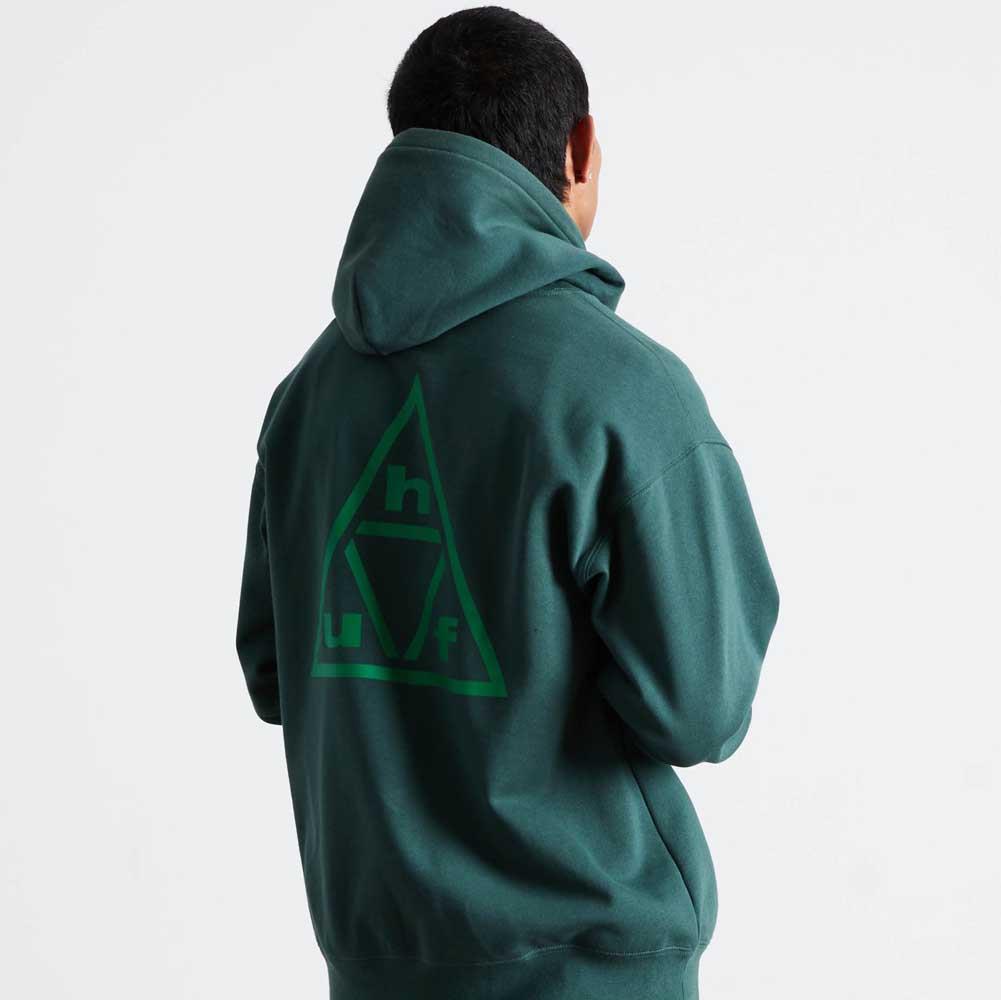 Huf Triple Triangle Pullover Hooded Sweatshirt Forest Green Green