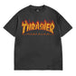 Thrasher Skateboard Mag Flame Vintage T-Shirt Black