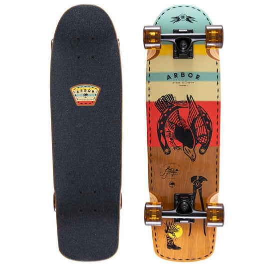 Arbor Cruiser Complete Skateboard Jess Mudgett Pilsner Multi 28.75"