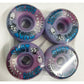 Snot Wheels Frankys Roaches Conical Pink Teal Swirl Skateboard Wheels 55mm 101A