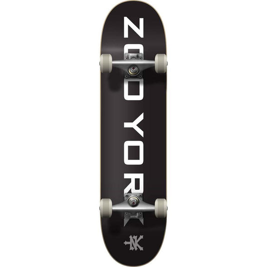 Zoo York Skateboards OG 95 Logo Block Factory Complete Skateboard Black White 8"