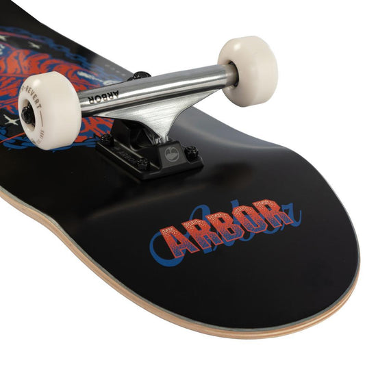 Arbor Street Factory Complete Skateboard Revert Reaper Black 8.5"