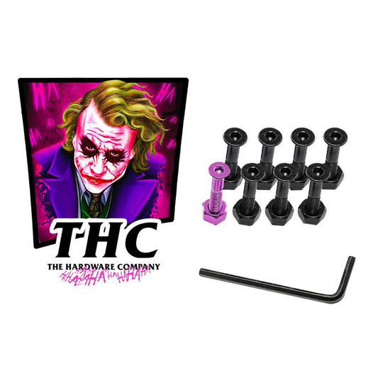 The Hardware Company THC The Joker Purple Skateboard Nuts & Bolts 1" Allen Key & Sticker