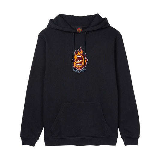 Santa Cruz Skateboards Hooded Sweatshirt Screaming Flame Front Black