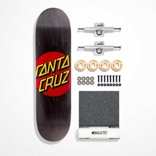 Santa Cruz Classic Dot Black Complete Skateboard Kit 8.25"