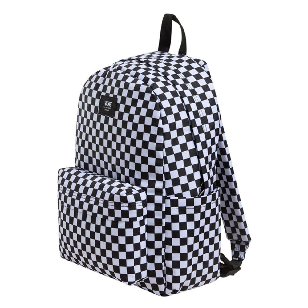Vans Old Skool Grom YOUTH Check Backpack Checkerboard Black White